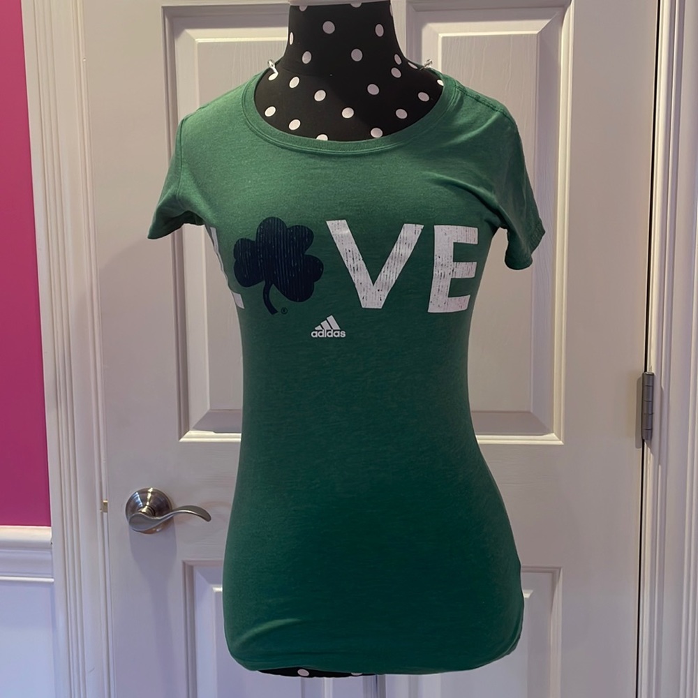 Adidas Green Love Notre Dame t-shirt